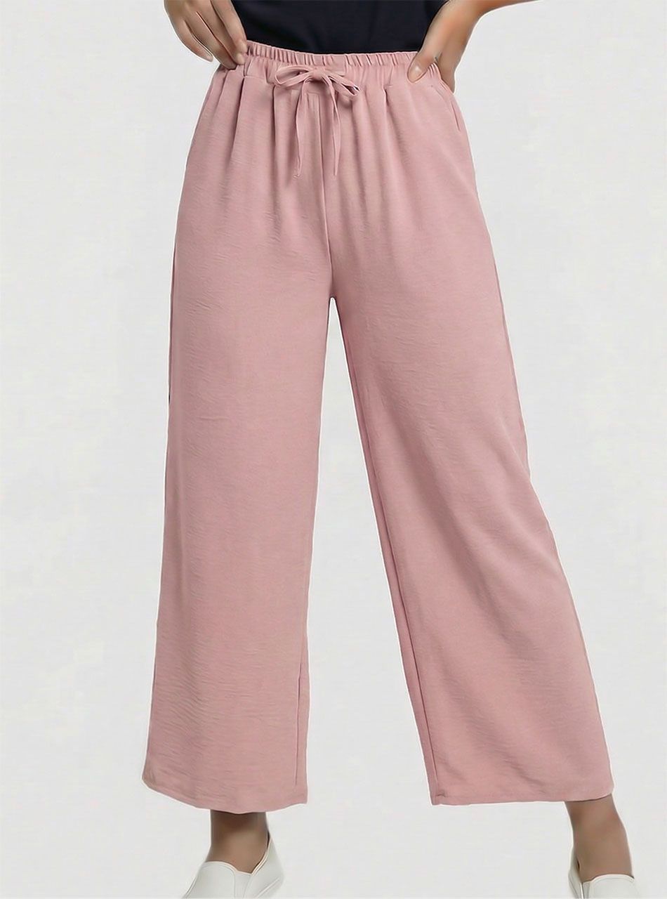 Gumis derekú, lenge nadrág (púder)