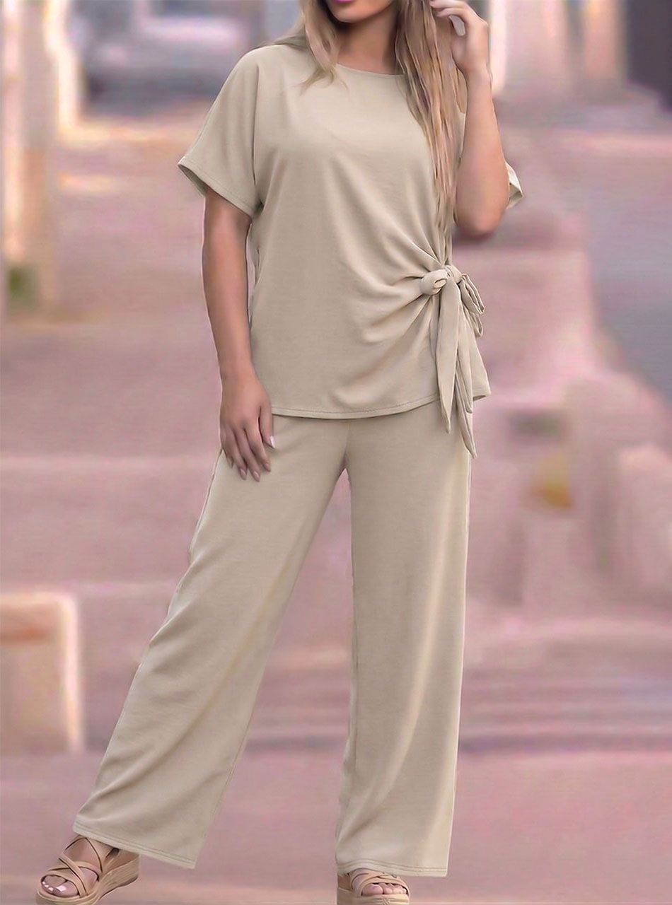 Oldalt kötős, lenge együttes (bézs)