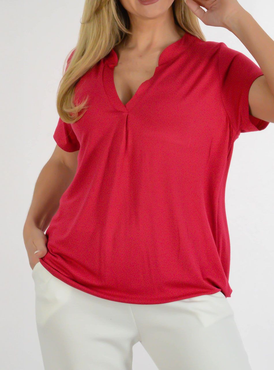 YesStory V nyakú, gumis aljú felső (meggy)