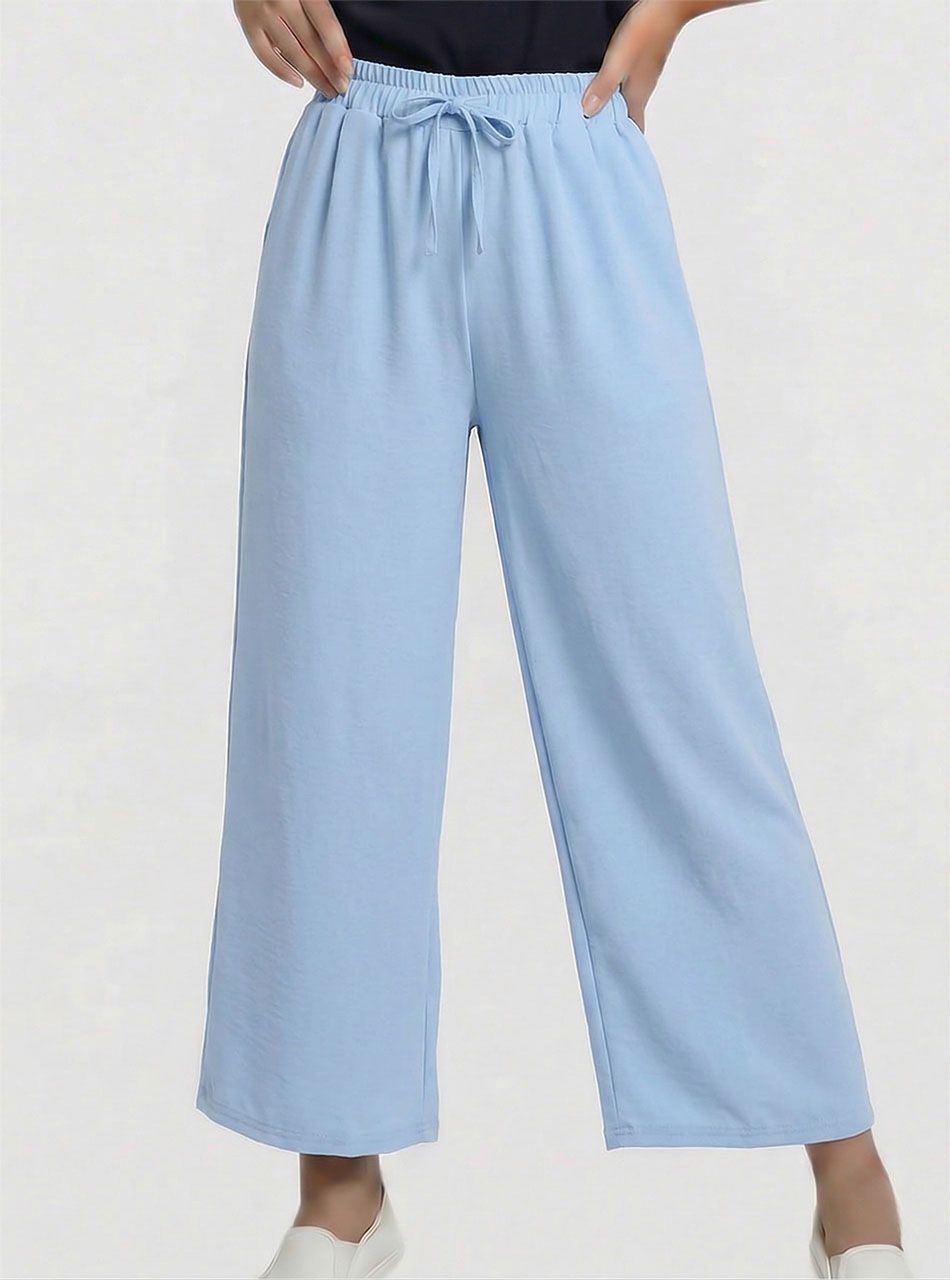 Gumis derekú, lenge nadrág (világoskék)