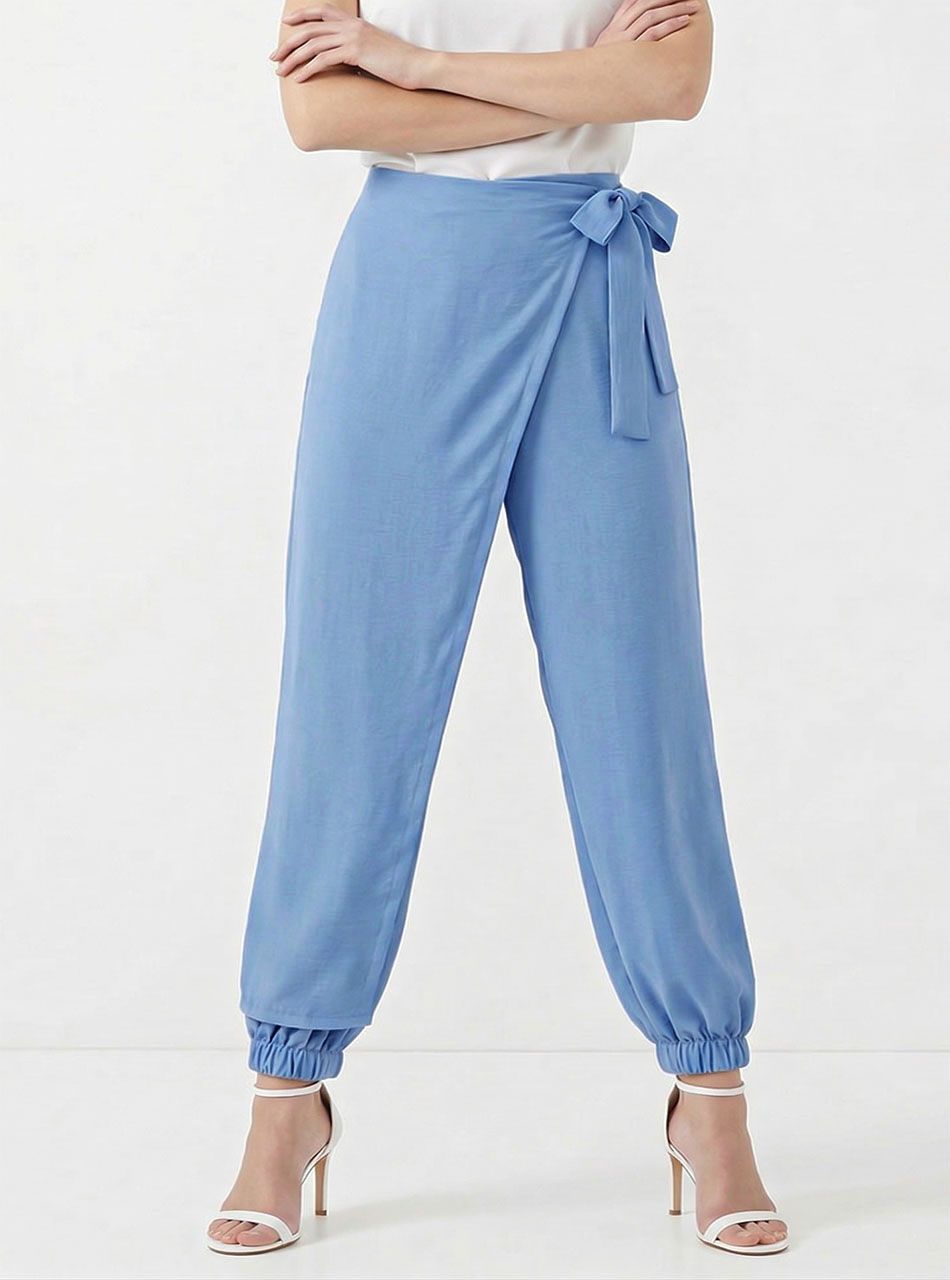 Átlapolt, lenge nadrág (világoskék)