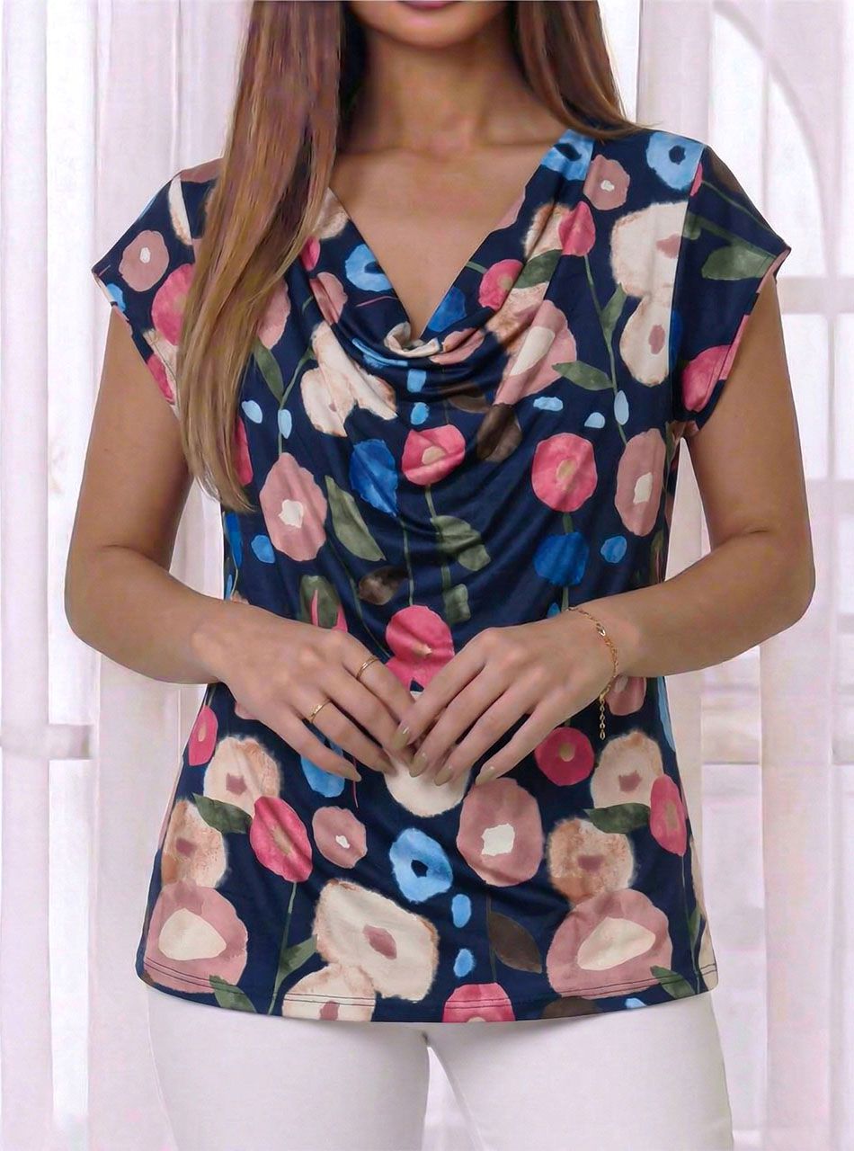 Ejtett nyakú, mintás felső III.