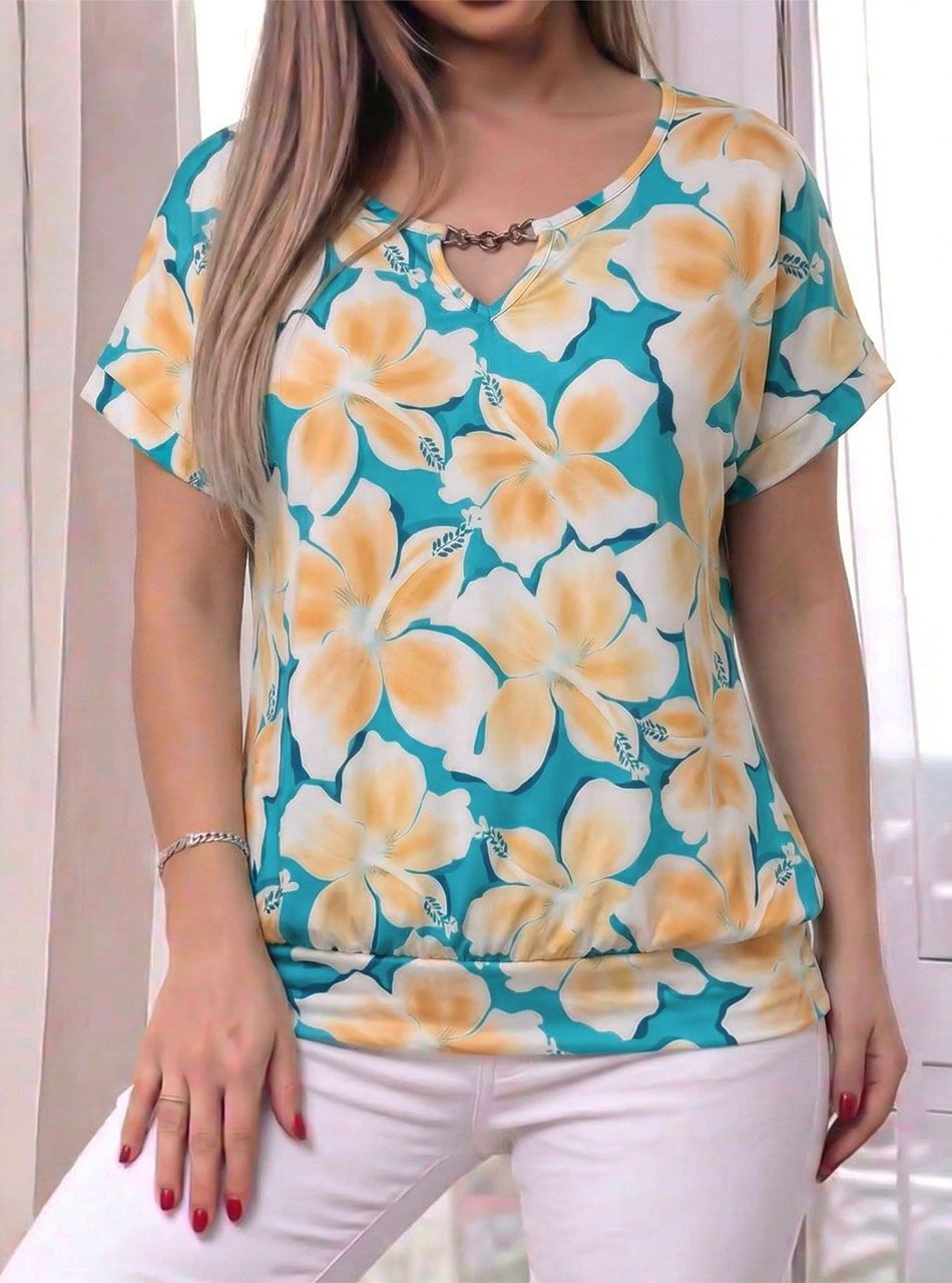 Passzés aljú, mintás felső I.