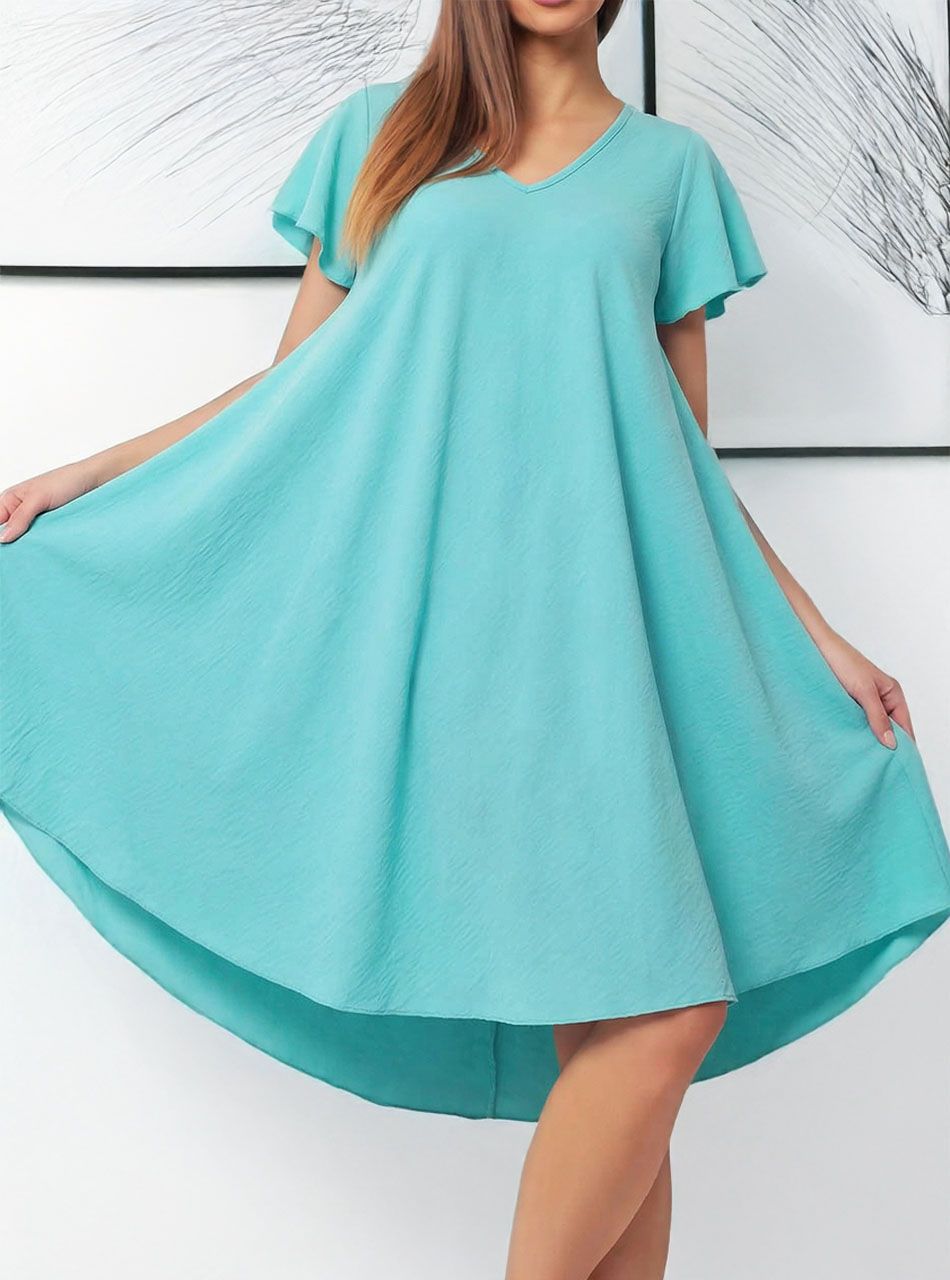 A vonalú, lenge ruha (menta)