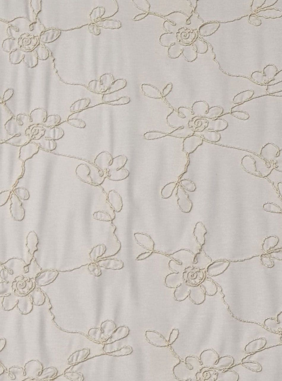 Alján köthető, hímzett virág mintás felső (bézs)