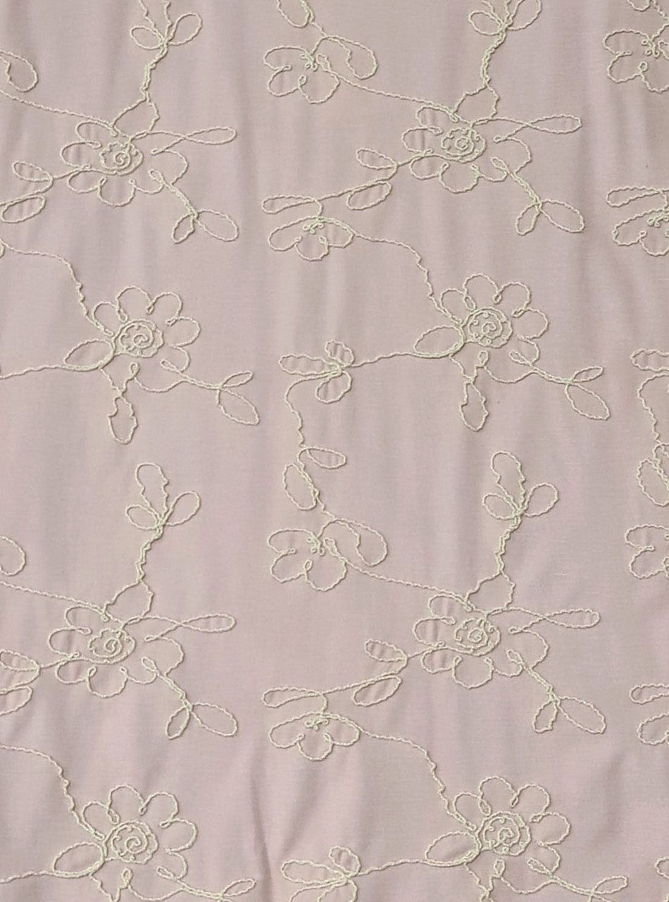 Alján köthető, hímzett virág mintás felső (púder)