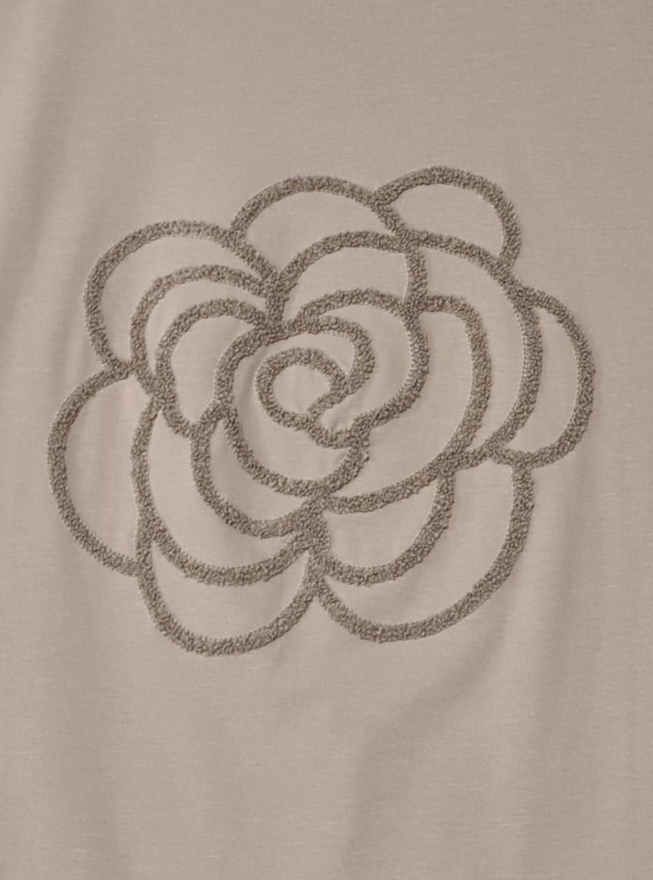 Virág mintás felső (tejeskávé)