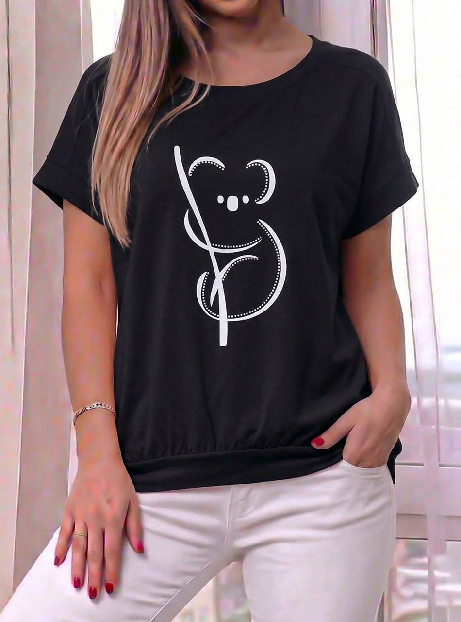 Passzés alú, koalás felső (fekete)