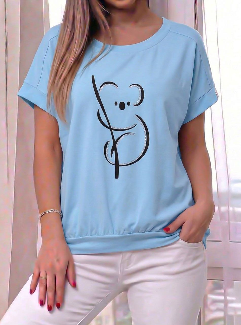 Passzés alú, koalás felső (világoskék)