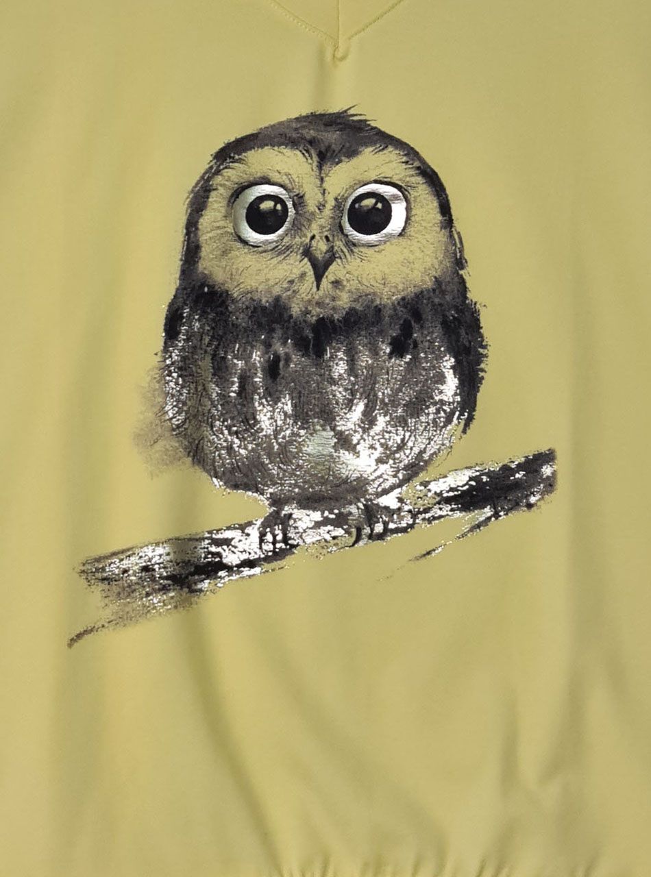 V nyakú, baglyos felső (sárga)