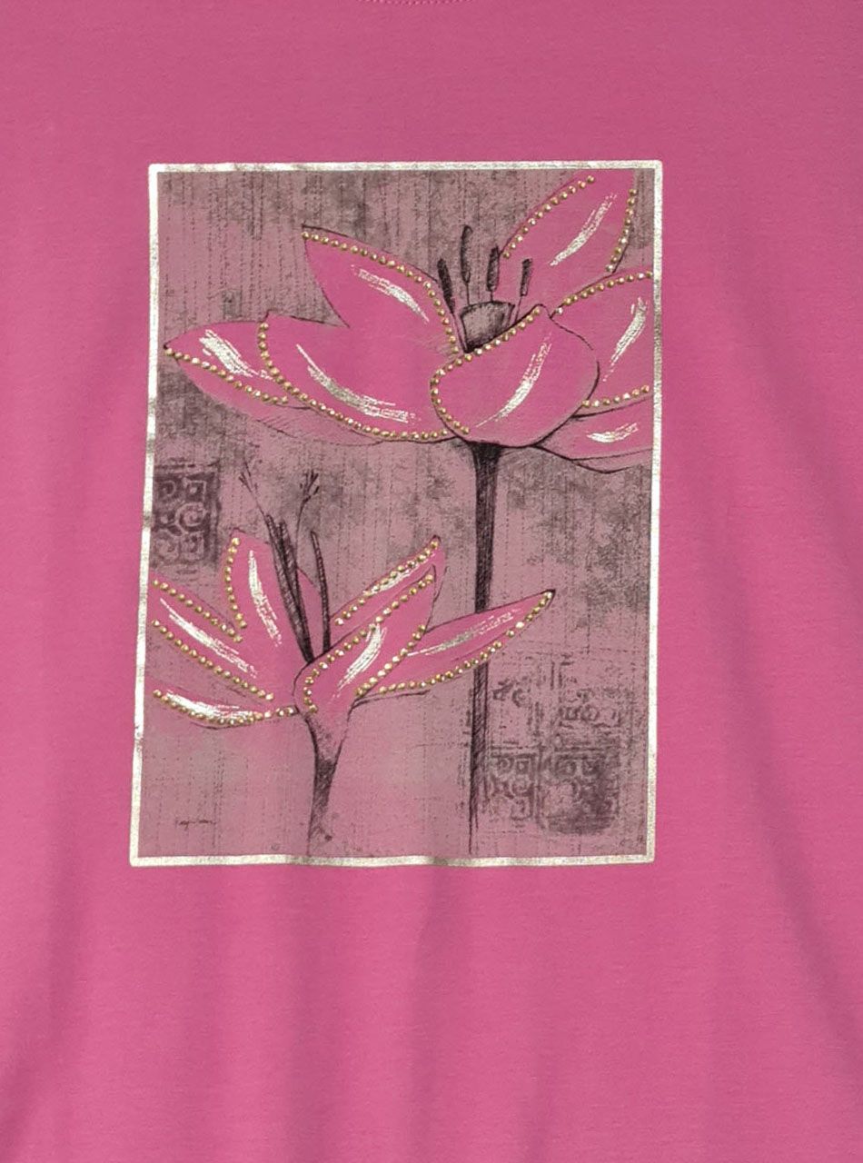 Alján köthető, strasszos-mintás felső (rózsaszín)