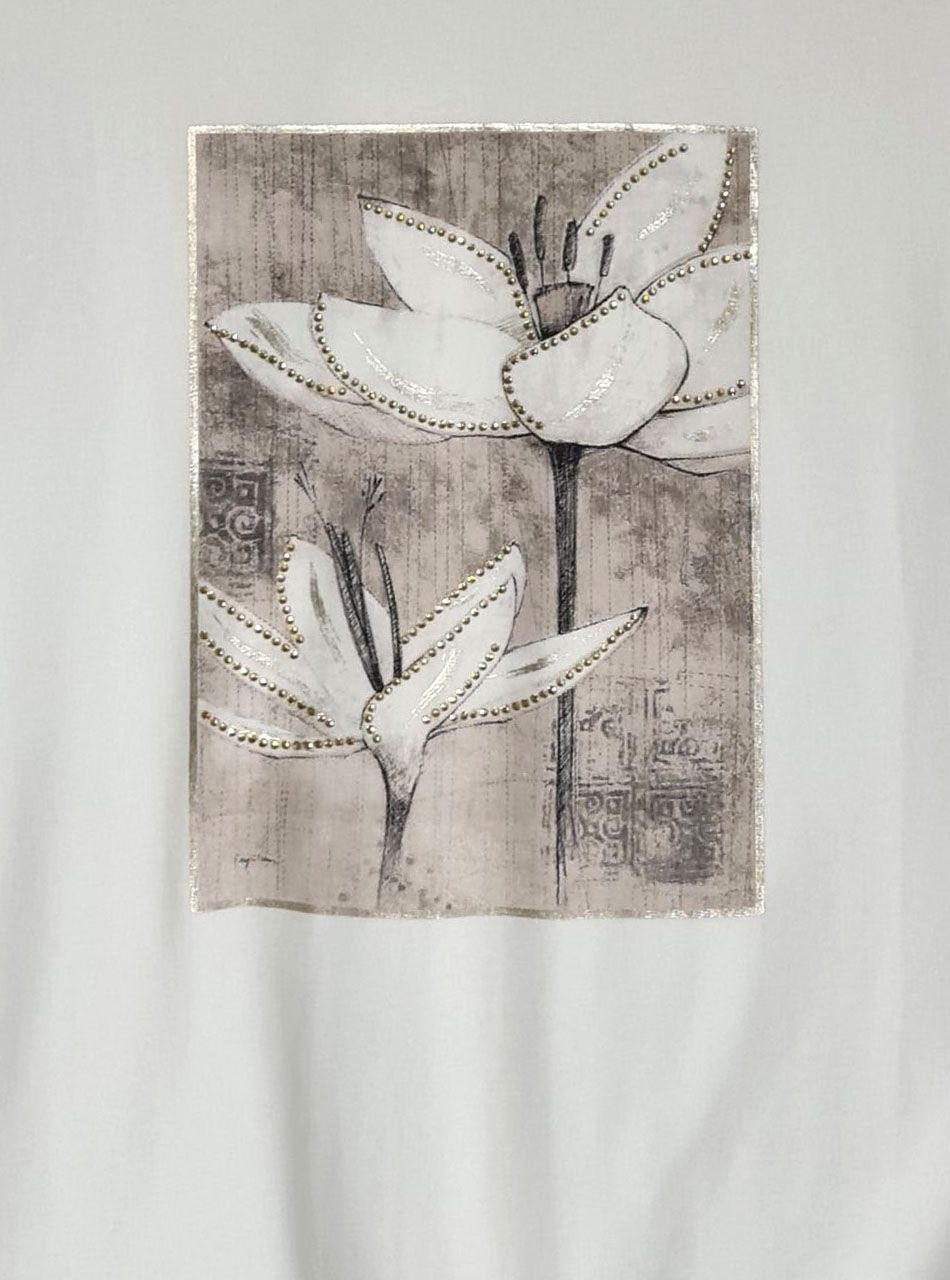 Alján köthető, strasszos-mintás felső (fehér)