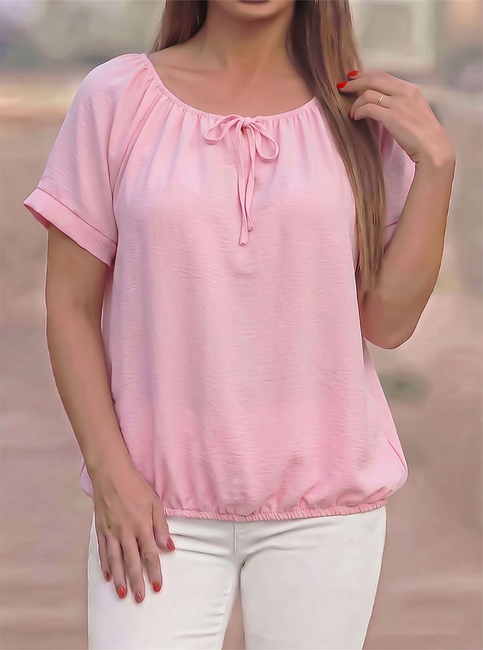 Lola, gumis aljú felső (rózsaszín)