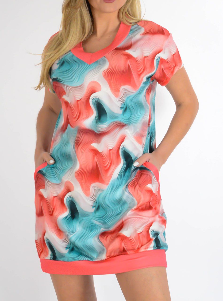 YesStory, zsebes mintás ruha I.