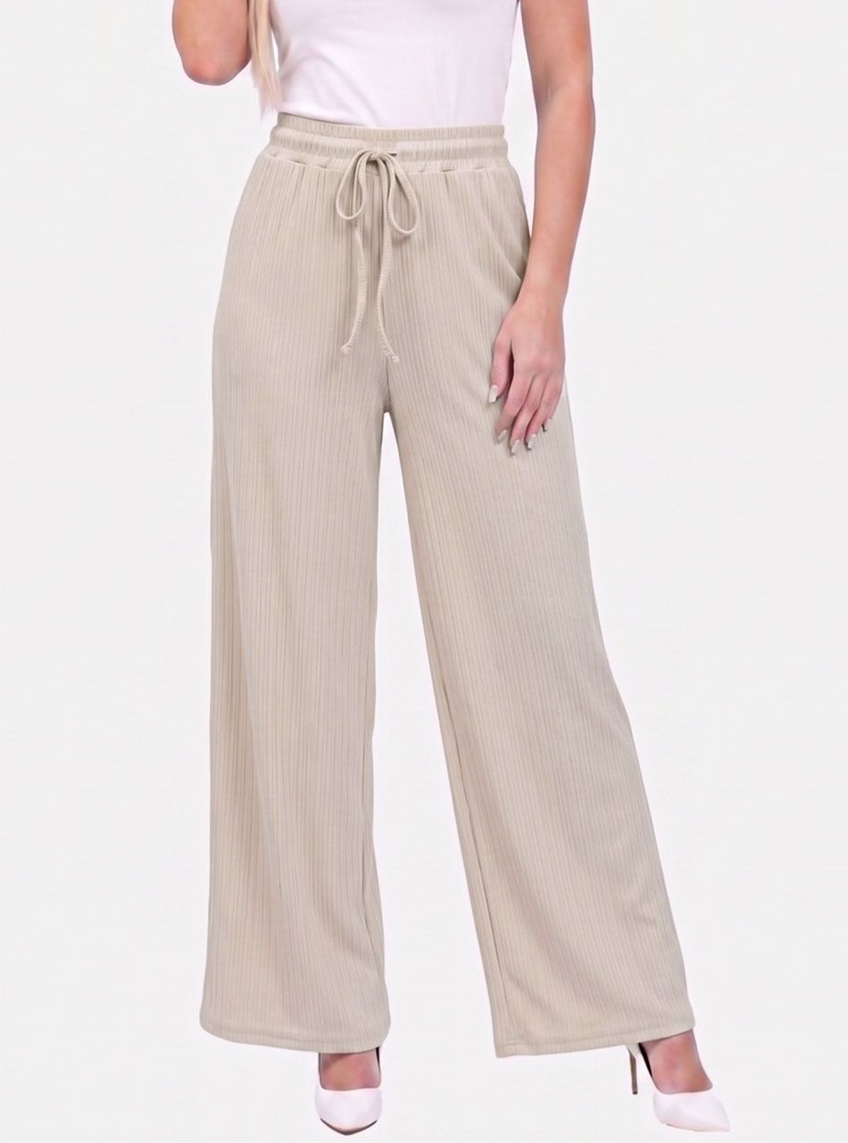 Sissy, gumis derekú lenge nadrág (bézs)