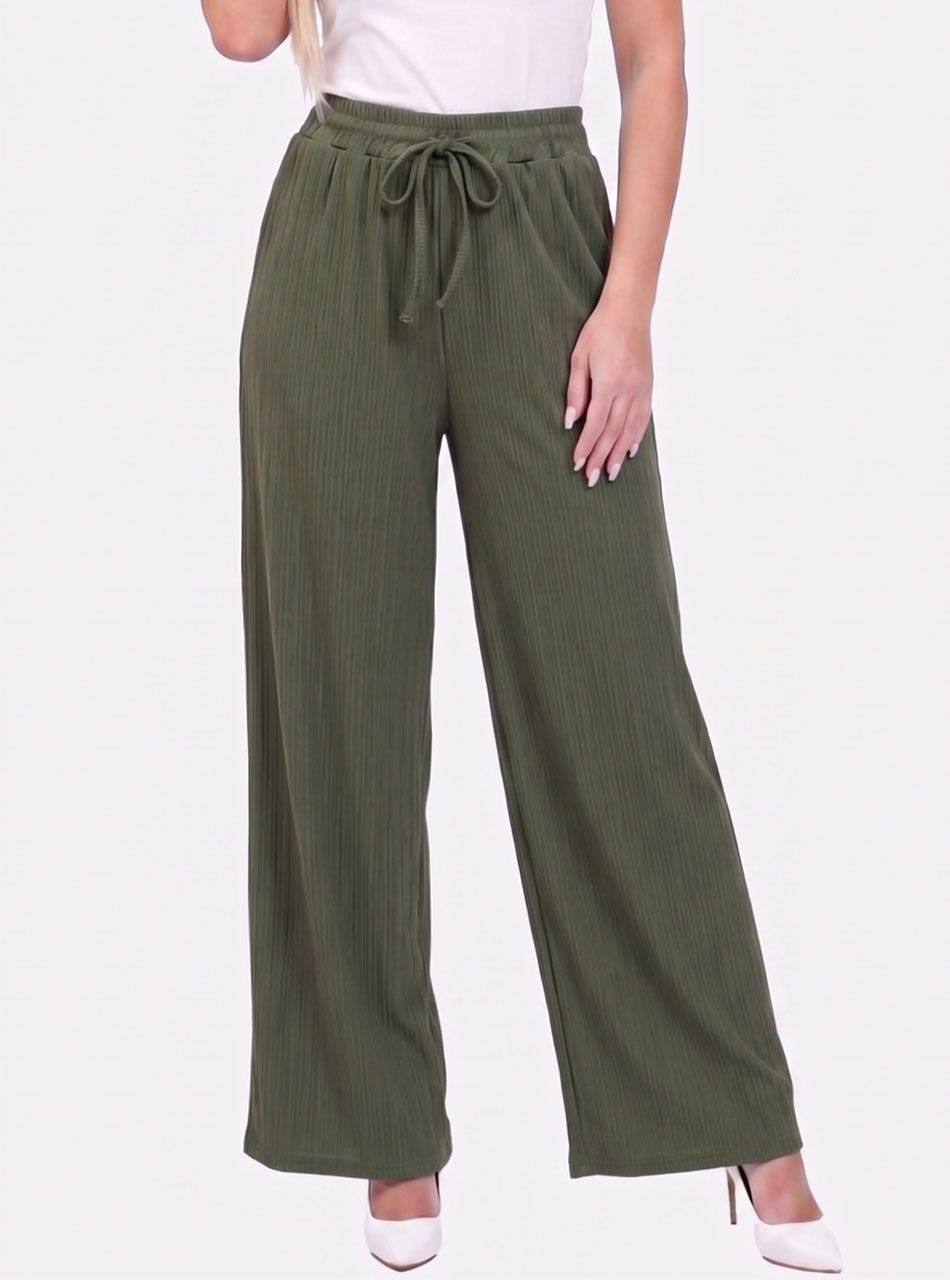 Sissy, gumis derekú lenge nadrág (kheki)