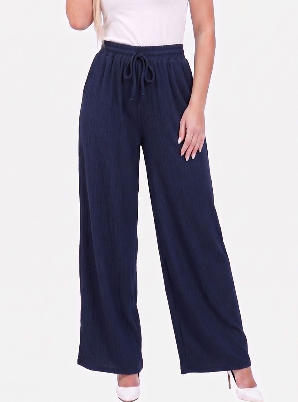 Sissy, gumis derekú lenge nadrág (sötétkék)