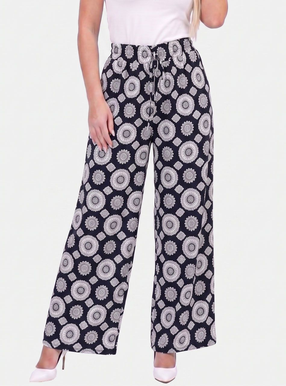 Gumis derekú, mintás zsebes nadrág III.