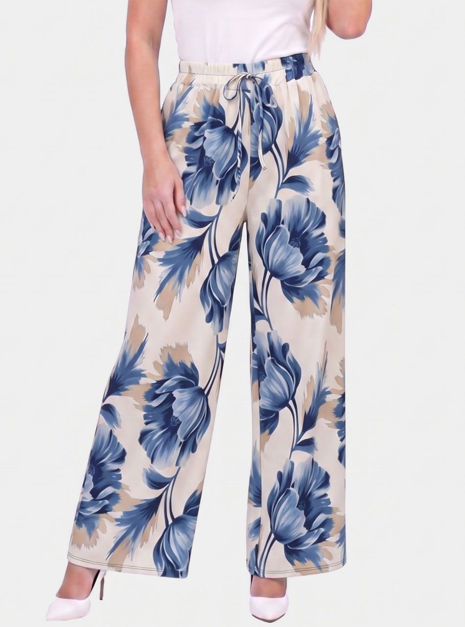 Gumis derekú, mintás zsebes nadrág V.