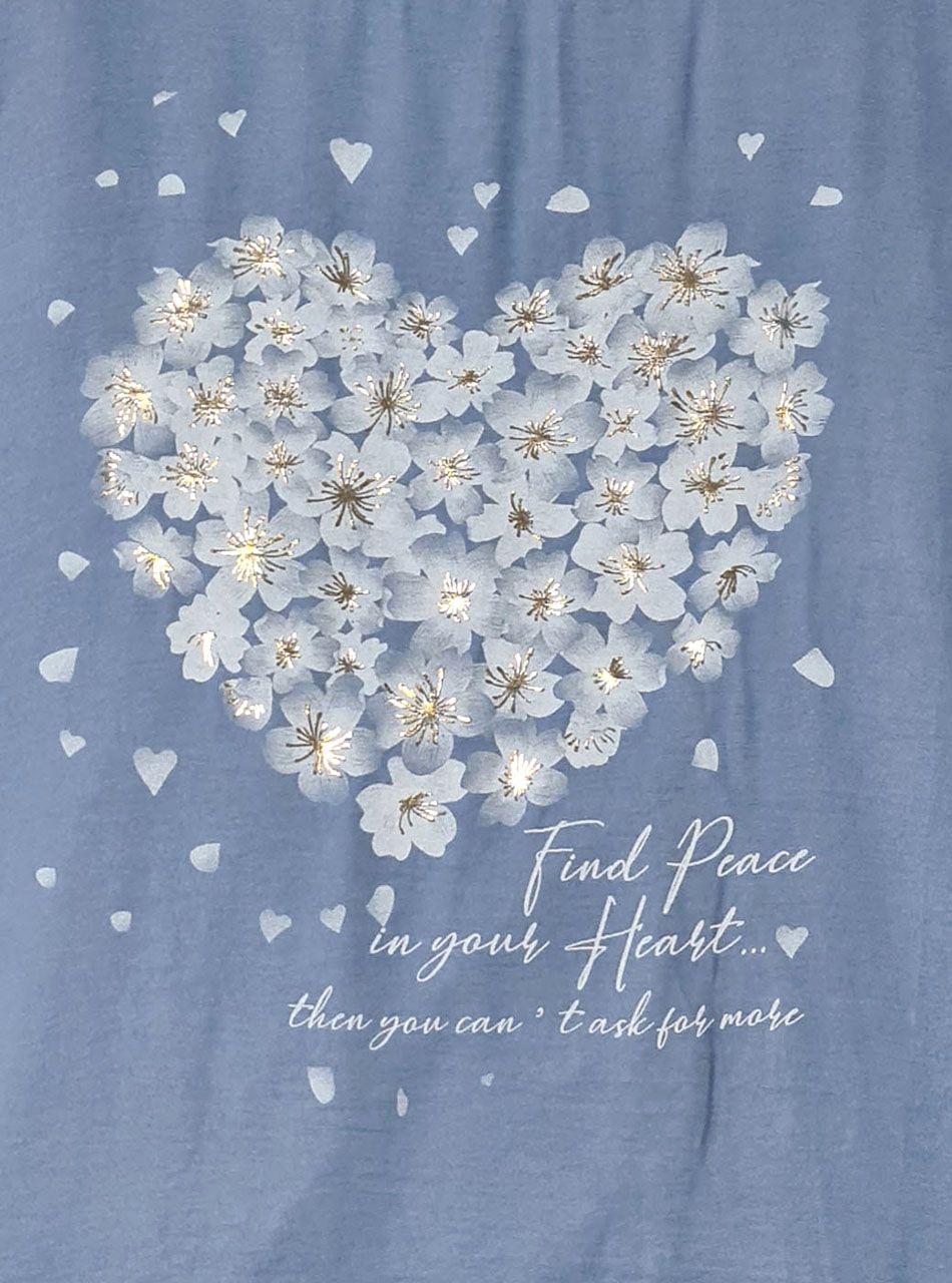 Virág mintás tunika (farmerkék)