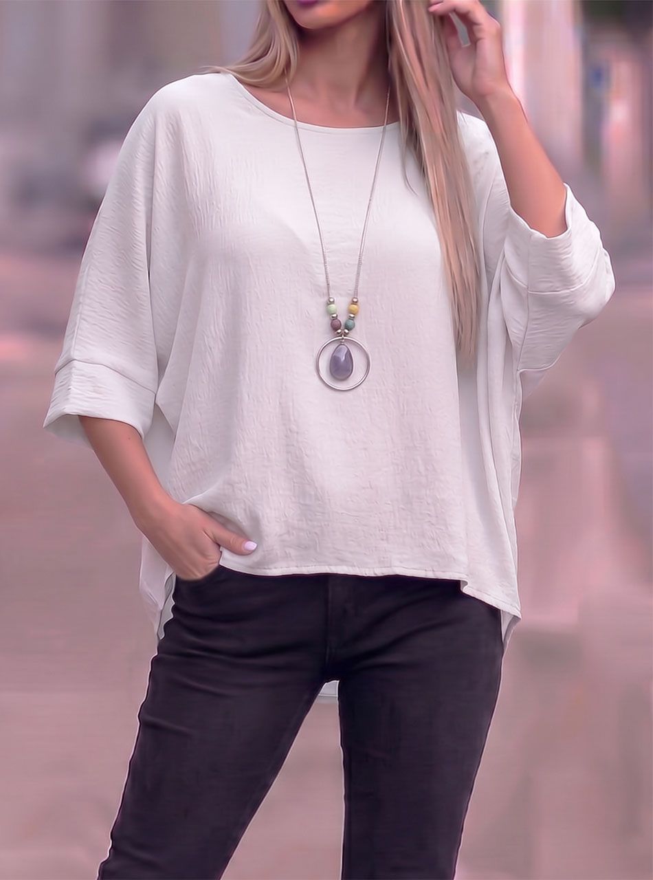 Lenge felső nyaklánccal (fehér)