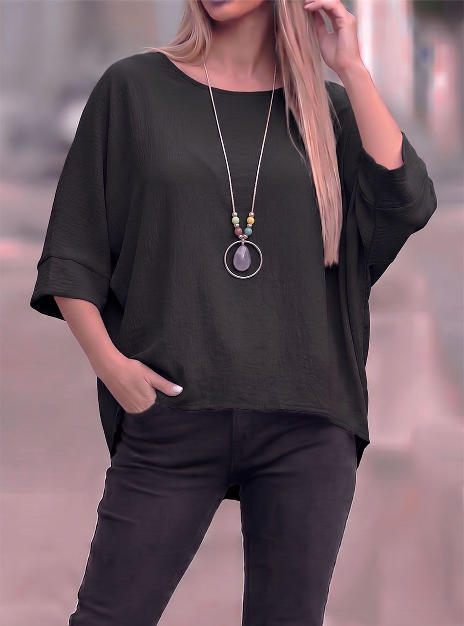 Lenge felső nyaklánccal (fekete)