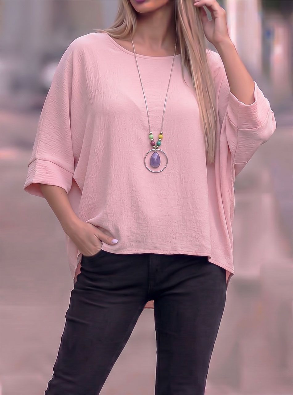 Lenge felső nyaklánccal (púder)