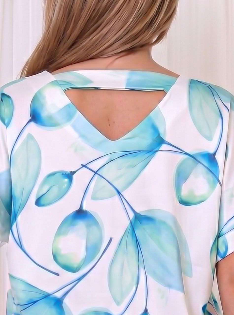 Hátán pántos, gumis aljú mintás felső II.