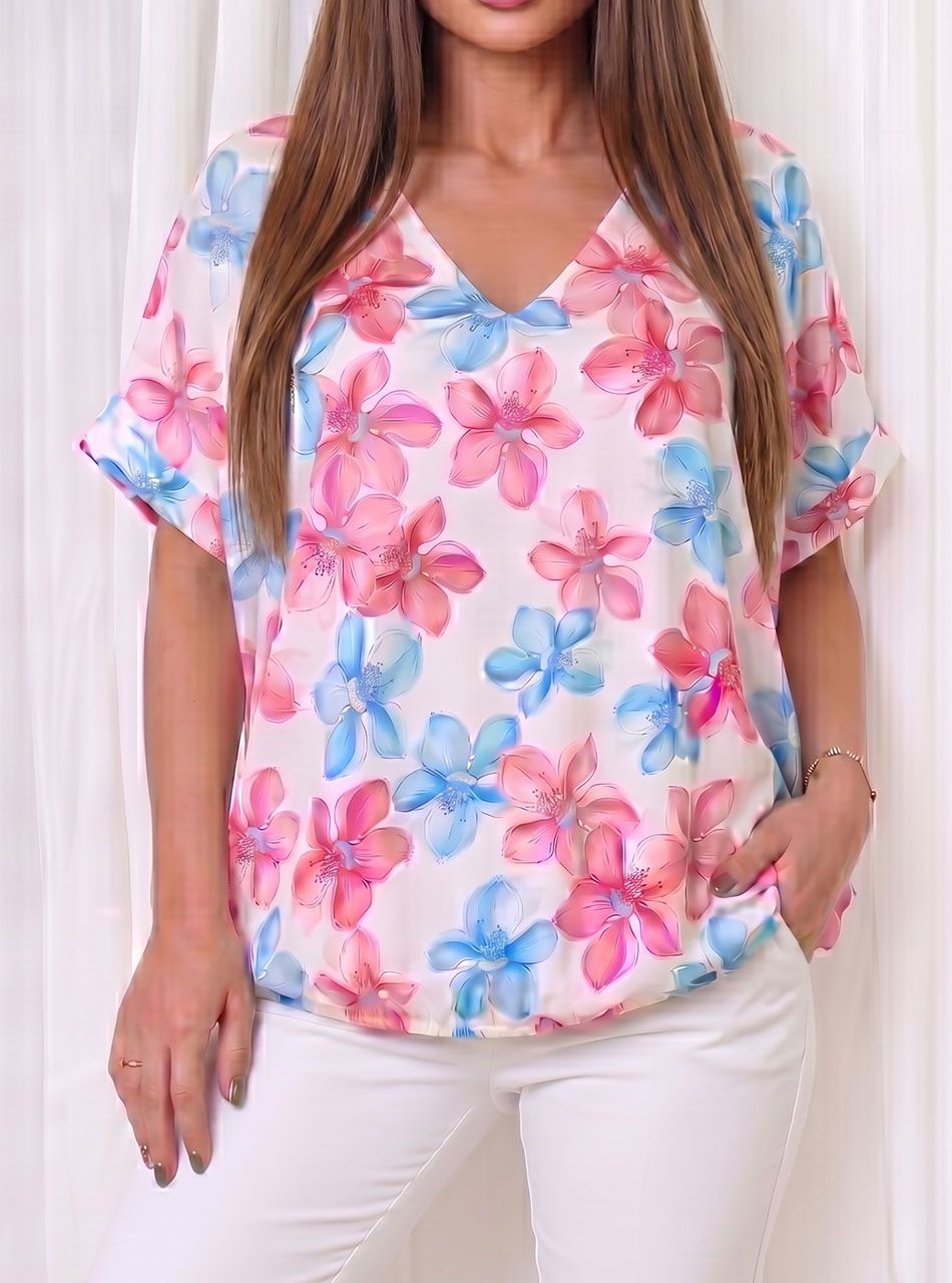 Hátán pántos, gumis aljú mintás felső VI.