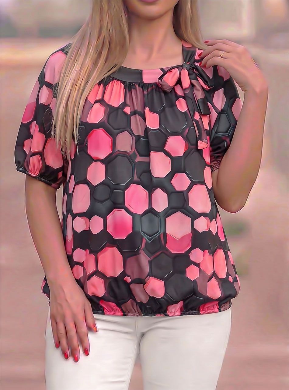 Nyaknál kötős, gumis aljú felső I.