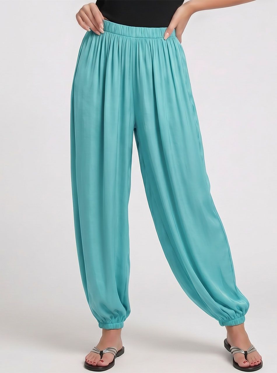 Gumis aljú, lenge nadrág (zöld)