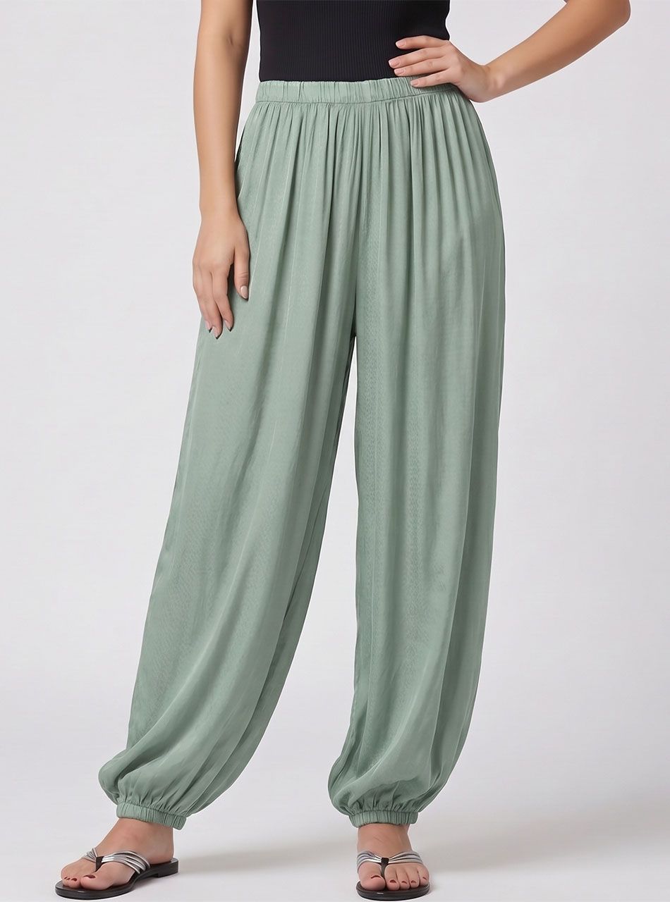 Gumis aljú, lenge nadrág (kheki)