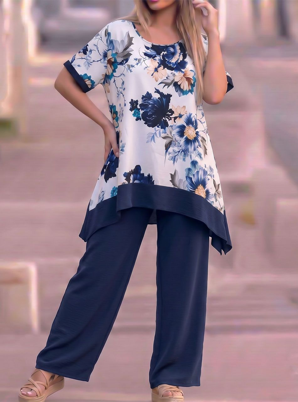 Kétoldalt felvágott, lenge együttes (sötétkék)