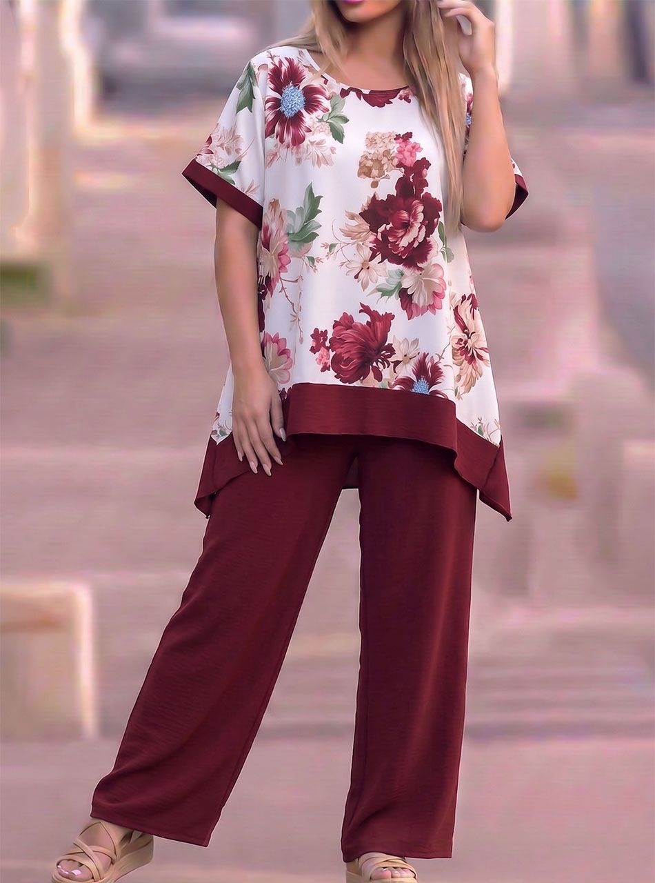 Kétoldalt felvágott, lenge együttes (bordó)