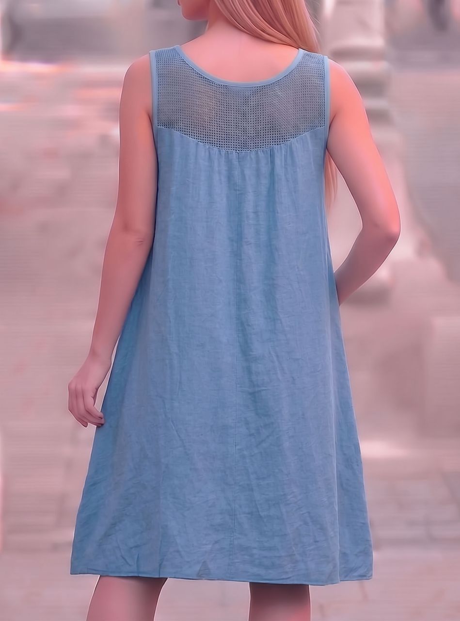 Kristy, lenge ruha (farmerkék)