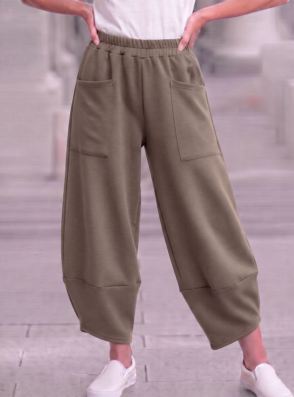 Poppy, elöl zsebes nadrág (tejeskávé)