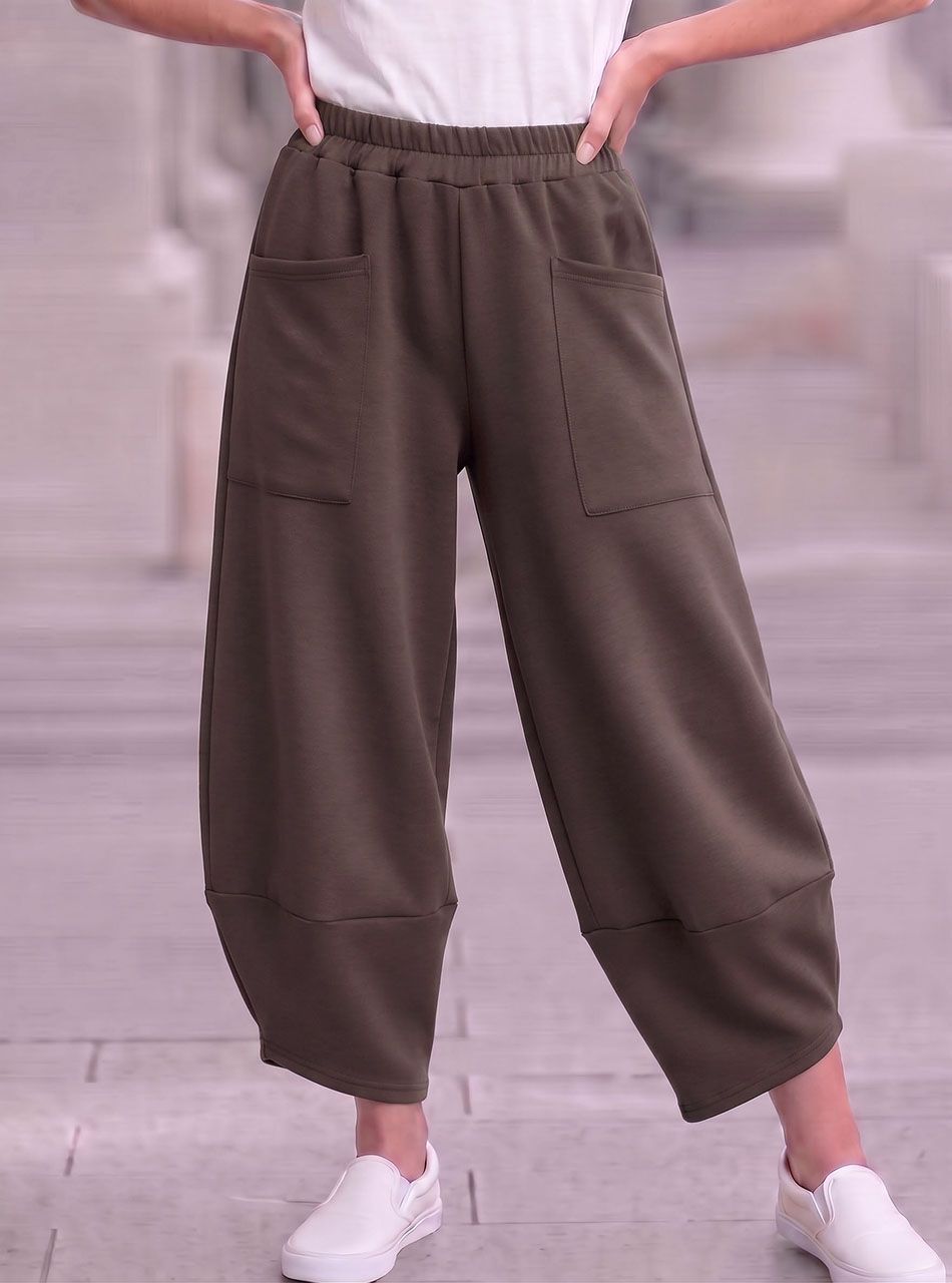 Poppy, elöl zsebes nadrág (csokibarna)