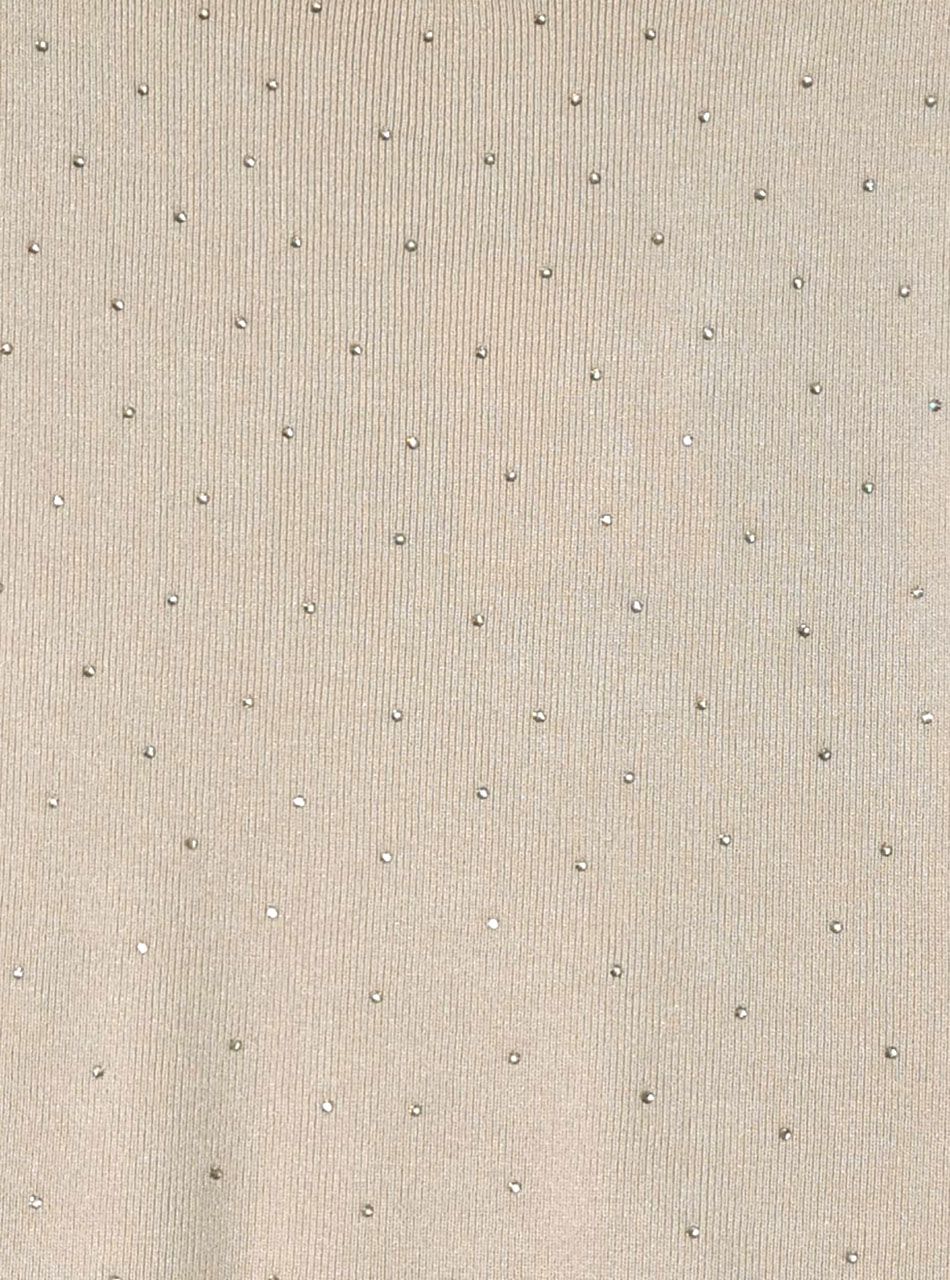 Strasszos-fodros felső (bézs)