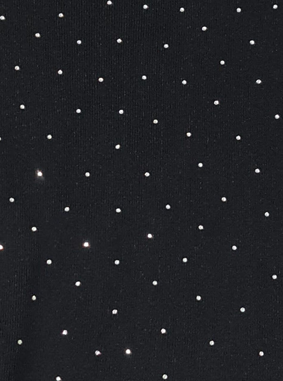 Strasszos-fodros felső (fekete)